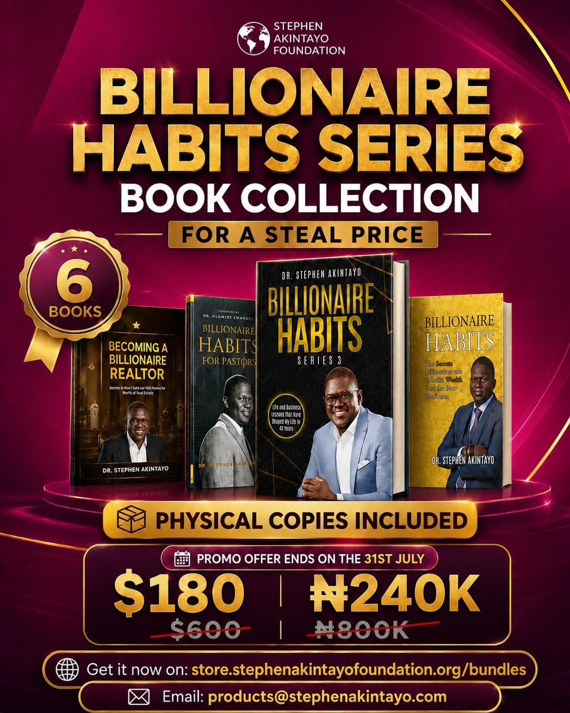 The Dr. Stephen Akintayo Billionaire Book Series Collection cover